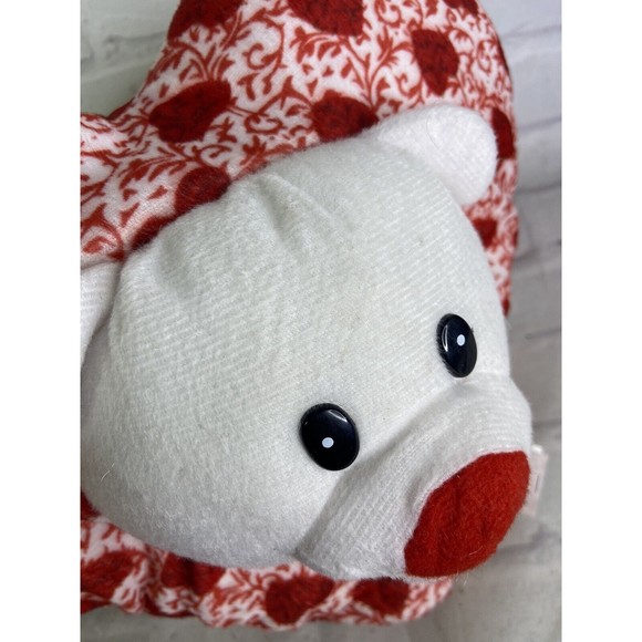 Kellytoy Teddy Bear Stuffed Plush Heart Shaped Pillow Red White 2018 - Picture 4 of 8